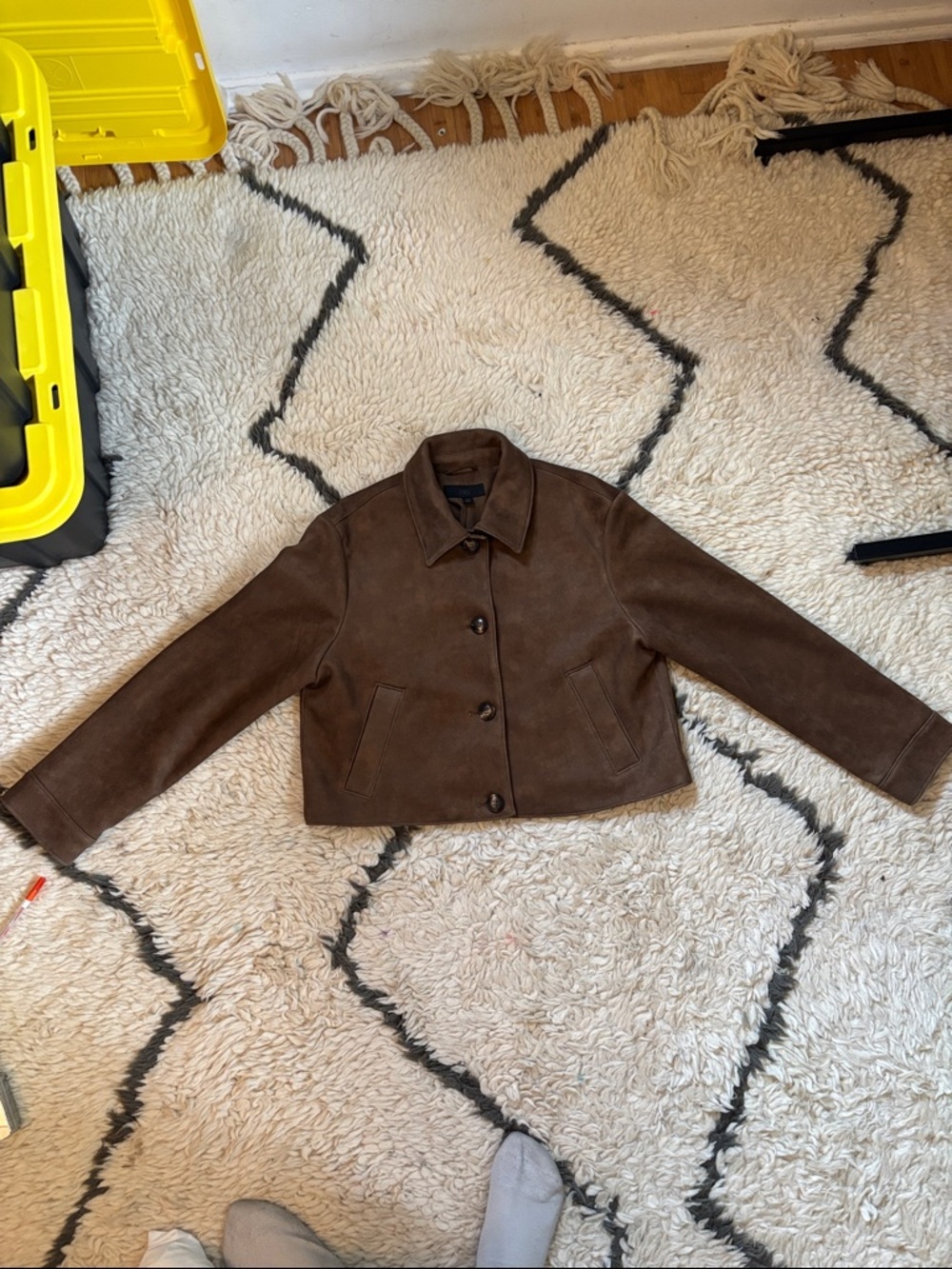 Zara Brown Button-Front Jacket - Picture 5 of 17